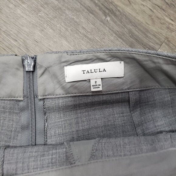 Talula Aritzia Berklee Shorts Grey Wool Blend Sz 2 - Picture 6 of 7